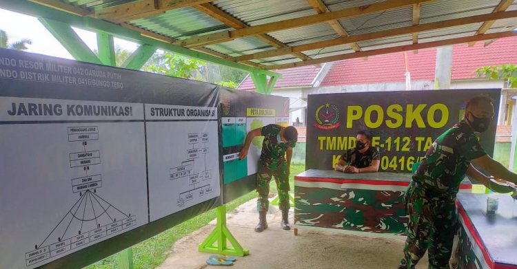 Dirikan Posko TMMD di Koramil 416-03/Sungai Bengkal, Dandim: Pusat Informasi