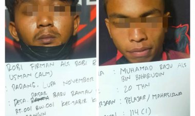 Diduga Sering Transaksi Narkoba, Dua Warga Merangin Ini Diamankan Polisi Bungo