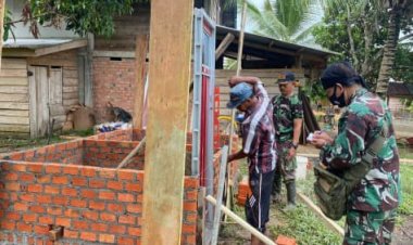Satgas TMMD Kodim Bute Bangun Rumah Guru Honor: Menjadi Perhatian Serius
