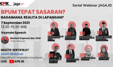 Webinar JAGA, KPK Ajak Masyarakat Kawal Penyaluran Bantuan Usaha Mikro