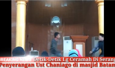 Viral! Ustadz Abu Syahid Chaniago Diserang Saat Ceramah, Emak-emak Pengajian Mengamuk Pukul Pelaku