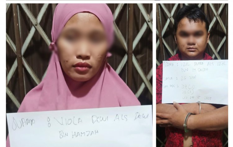 Wanita Berjilbab Ini Diamankan Polisi Bungo-Jambi Bersama Pria Diduga Bawa Sabu