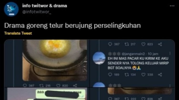 Viral! Drama Perselingkuhan Geger di Media Sosial, Akibat Goreng Telur Ceplok