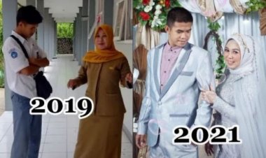 Viral! Murid Nikahi Guru SMA, Netizen: Jodoh, Maut bukan Kita yang Mengatur