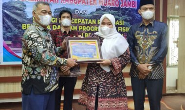 Raih WTP 5 Kali Berturut-turut, Pemkab Muarojambi Dapat Penghargaan dari Menteri Keuangan