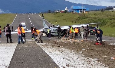 Pesawat Smart Air Tergelincir di Bandara Ilaga Papua, Pilot Tewas