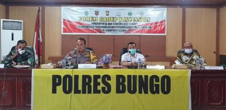 Hadir dalam Forum Group Discussion di Mapolres Bungo, Wabup Bungo: Pemerintah Mencari Solusi Soal IPR....