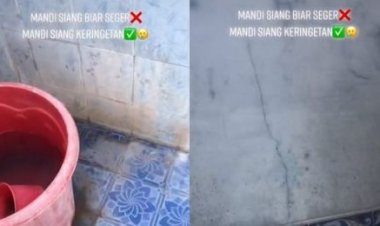 Viral! Cewek Cantik Banjir Keringat Usai Mandi, Netizen: Kalau Mandi Malam Lebih Estetik, Lihat Bintang sama Kuyang Terbang