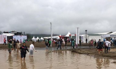 Diguyur Hujan Area Sirkuit Mandalika Tergenang Air, Kok Bisa?