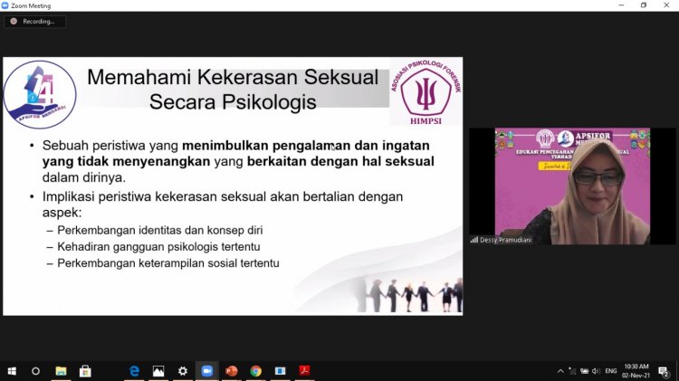 Tingginya Kasus Kekerasan Seksual Terhadap Perempuan dan Anak, APSIFOR Berikan Edukasi ke Masyarakat