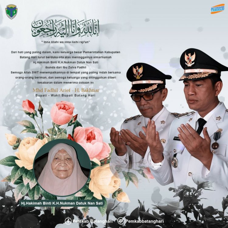 Kabar Duka, Ibu Mertua Bupati Batanghari Tutup Usia