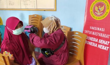 Warga Bersemangat Ikuti Vaksinasi Massal Binda Jambi di Sungai Jambu Kabupaten Kerinci