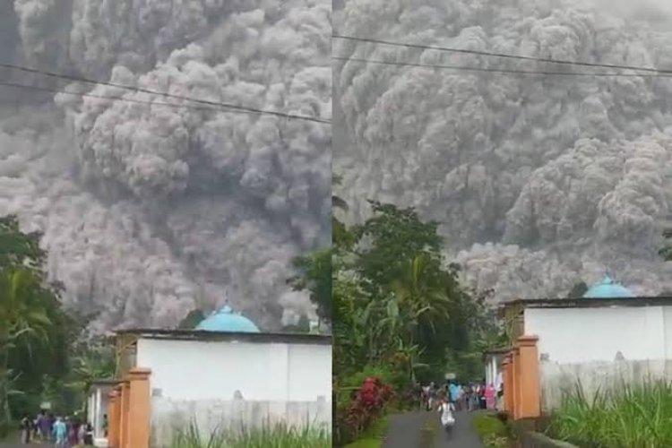 Hujan Abu Letusan Gunung Semeru Sampai Malang