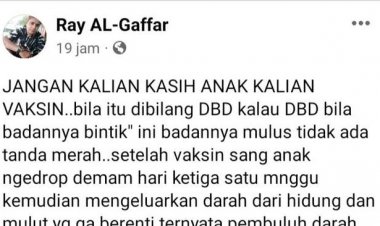 Viral! Postingan Narasi Disebut Anak Meninggal Usai Divaksin di Sumut....
