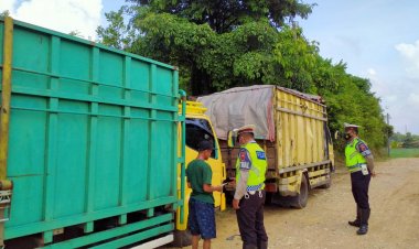 Masih Bandel Langgar Jam Operasional, 8 Truk Batu Bara Ditilang Polisi