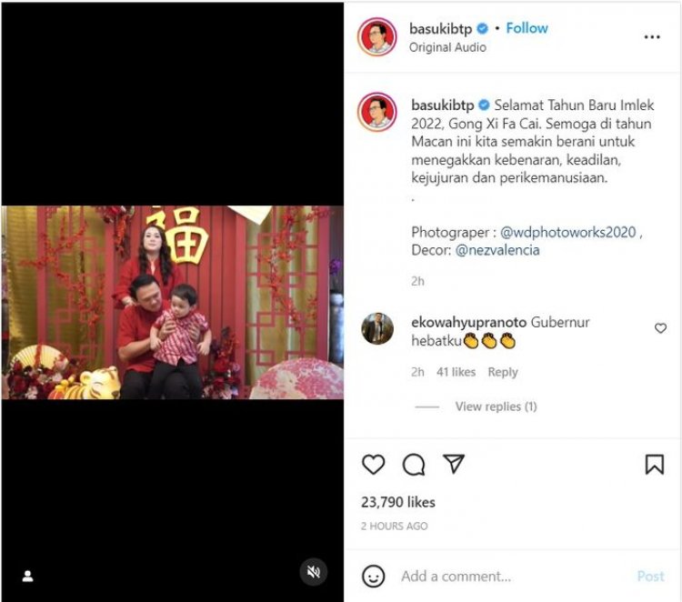 Harapan Ahok, Bos Pertamina di Tahun Baru Imlek 2022: Semoga di Tahun Macan ini Kita Berani Menjamin Kebenaran & Keadilan