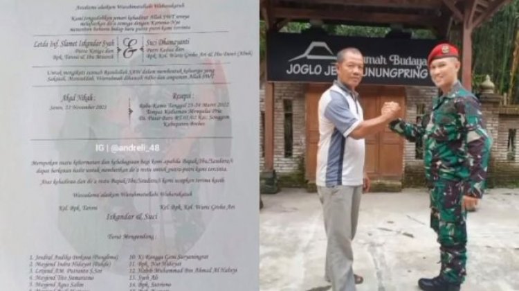 Duh! TNI Gadungan Nekat Nikahi Anak Kolonel Bahkan Bikin Undangan, Netizen: Apa Bapaknya si Cewek Enggak Merasa Ada Janggal