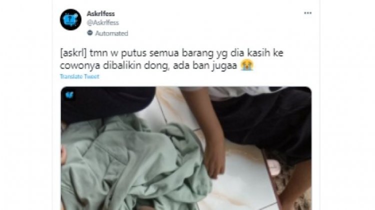 Pria Ini Balikin Barang dari Mantan Pacar, Duit Ribuan Hingga Ban Motor, Netizen: Kepo, Putusnya Kenapa Sampai Kayak Gini?