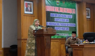 Bupati Masnah Hadiri Penyaluran Zakat & Sodaqoh BAZNAS