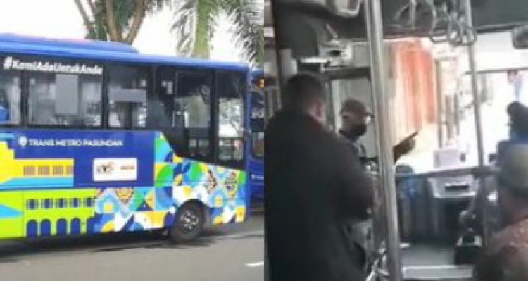 Viral! Sopir Bus Trans Pasundan Diancam Preman dan Sopir Angkot: Kalau ga gua habisin lu