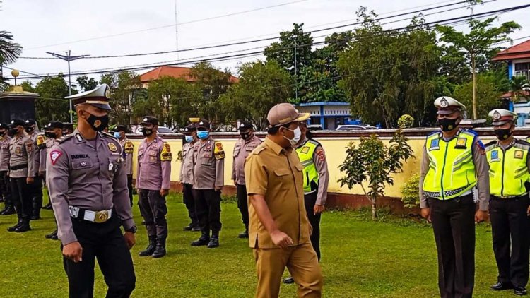 Bupati Romi Pimpin Apel Gelar Pasukan Operasi Siginjai 2022 di Mapolres Tanjabtim