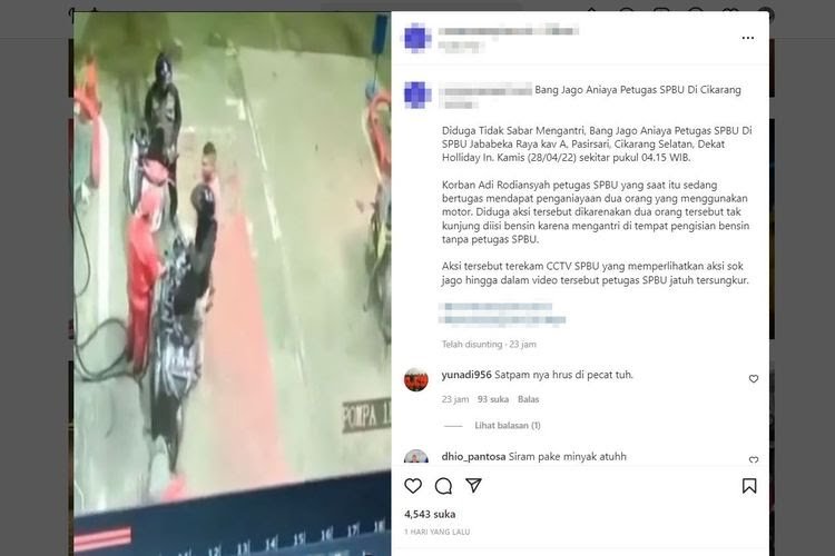 Viral! Bang Jago Aniaya Petugas SPBU di Cikarang Selatan