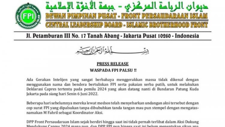 Heboh Munculnya FPI Reborn Dukung Anies Capres 2024, Siapa Aktor Intelektual Ini?