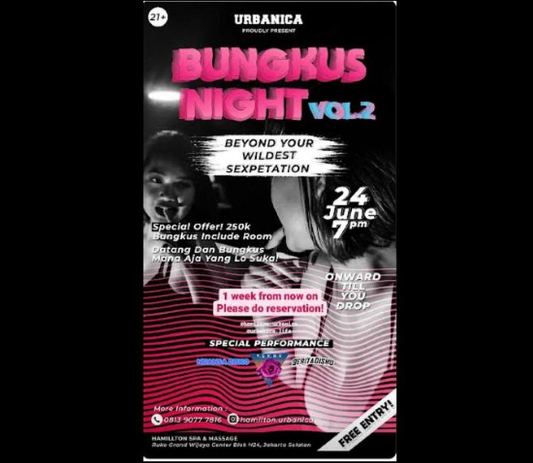 Heboh! Acara Bungkus Night, Dua Orang Diamankan