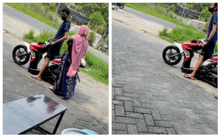 Viral Motor Pria Ini Patah Tengah, Netizen Pun Bingung: Heh Jadi Takut, mana Motor Suamiku Sama