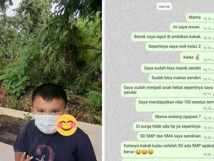 Viral! Bikin Mewek, Siswa Kelas 1 SD Curhat Nilai Rapor ke Ibunya yang Telah Wafat