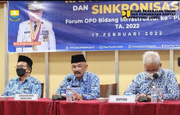 Bahas Isu Strategis, PUPR Provinsi Jambi Gelar Rakor dan Sinkronisasi Forum OPD Bidang Infrastruktur