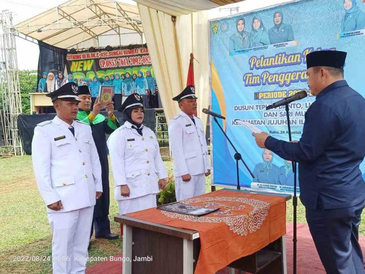 Bupati Bungo Mashuri Lantik 3 Rio di Kecamatan Jujuhan Ilir