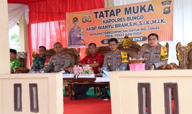 Kunjungi Kecamatan Pelepat, Kapolres Bungo Ajak Masyarakat Manfaatkan Peluang Usaha Tak Bertentangan dengan Hukum