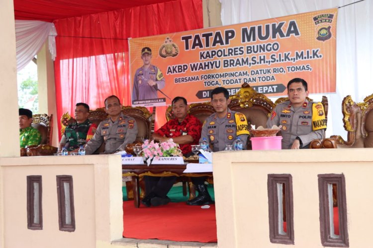 Kunjungi Kecamatan Pelepat, Kapolres Bungo Ajak Masyarakat Manfaatkan Peluang Usaha Tak Bertentangan dengan Hukum