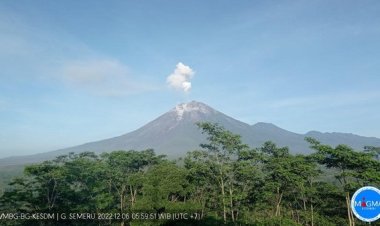 Gunung Semeru Erupsi Lagi, Muntahkan Abu 400 Meter
