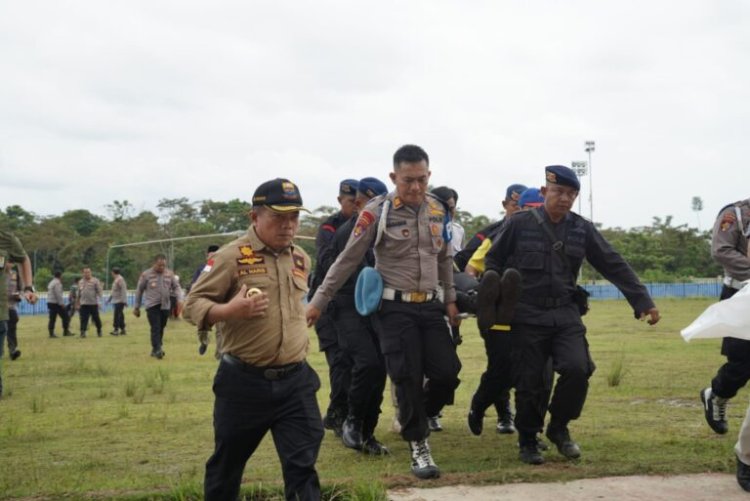 Gubernur Al Haris Sambut Langsung Korban Heli di Posko KONI Merangin