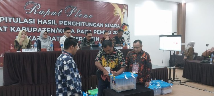Gelar Pleno Rekapitulasi Suara Tingkat Kabupaten, Ketua KPU Merangin: Kita Jalankan Sesuai Prosedur