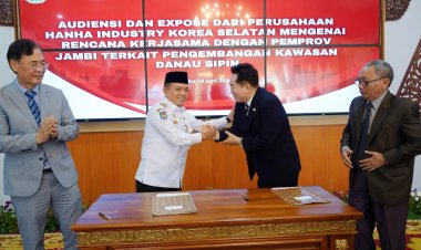 Gubernur Al Haris Harap Dengan Adanya Investor dari Korea Selatan, Kawasan Danau Sipin Akan Jadi Pariwisata Berbasis Lingkungan Hidup