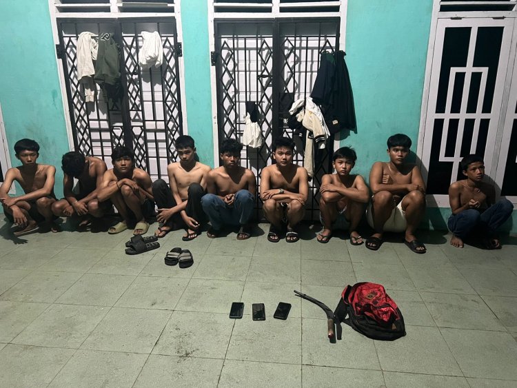 Lagi Patroli Polisi Bungo Amankan Sekelompok Remaja Bawa Sajam, Begini Nasibnya....