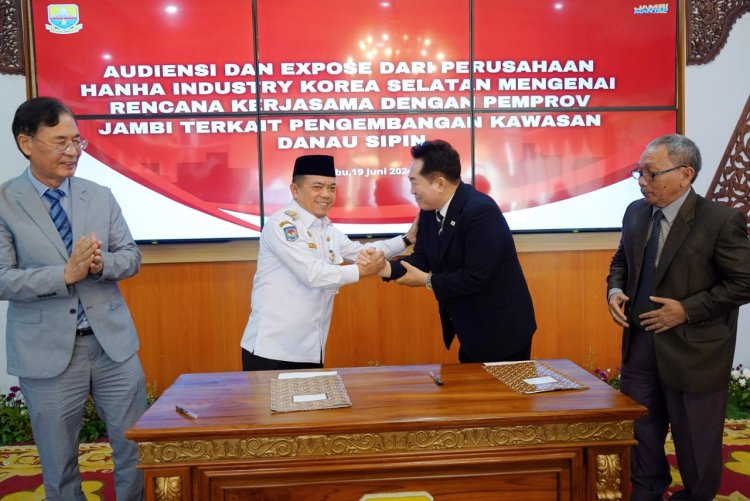 Gubernur Al Haris Harap Dengan Adanya Investor dari Korea Selatan, Kawasan Danau Sipin Akan Jadi Pariwisata Berbasis Lingkungan Hidup