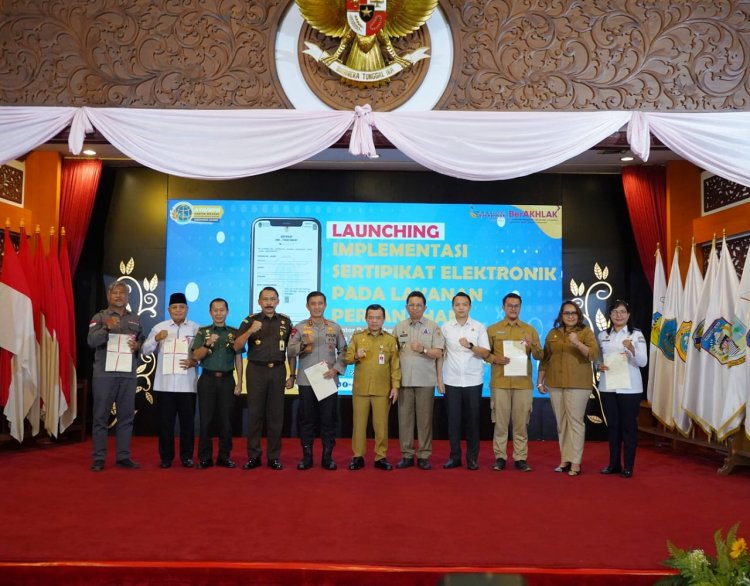 Gubernur Al Haris Launching Implementasi Sertifikat Elektronik pada 4 Kantor Layanan Pertanahan Daerah