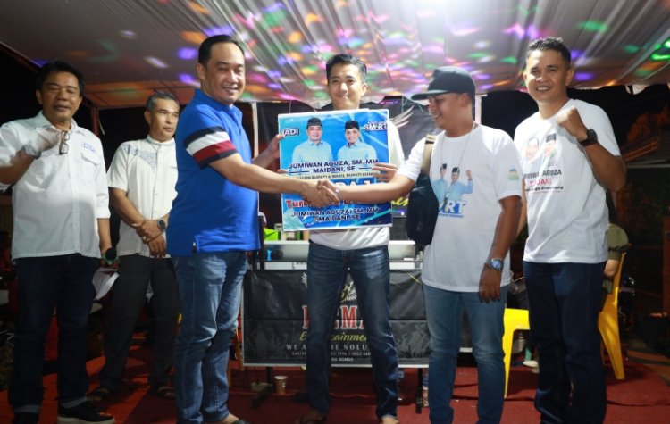 Paslon JADI Hadiri Penutupan Turnamen Domino di BTN Lintas Asri