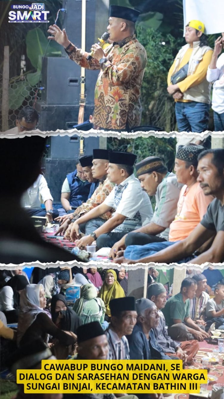Bersama Waka DPRD Bungo, Bacawabup Maidani Silaturahmi ke Kelurahan Sungai Binjai