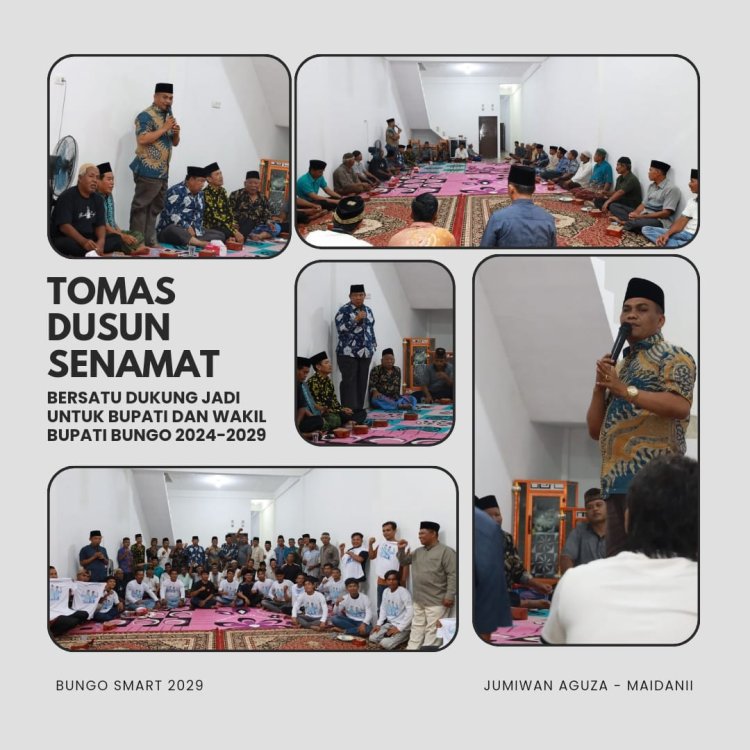 Tokoh Masyarakat Dusun Senamat Komitmen Dukung Jumiwan Aguza-Maidani di Pilkada Bungo 2024