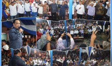 Disaksikan H Mashuri, Masyarakat Tanjung Agung Kompak Dukung Jumiwan Aguza-Maidani