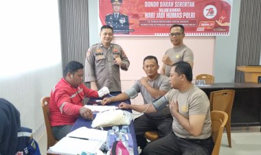 Hari Jadi ke-73 Humas Polri, Polres Bungo dan PMI Gelar Donor Darah, Kapolres: Kontribusi Nyata Mendukung Kesehatan Masyarakat