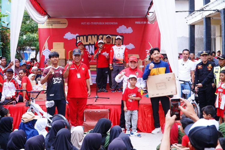 Gubernur Al Haris Hadir Meriahkan Kemerdekaan RI Bersama LDII Jambi, Berikan Hadiah Sepeda Listrik