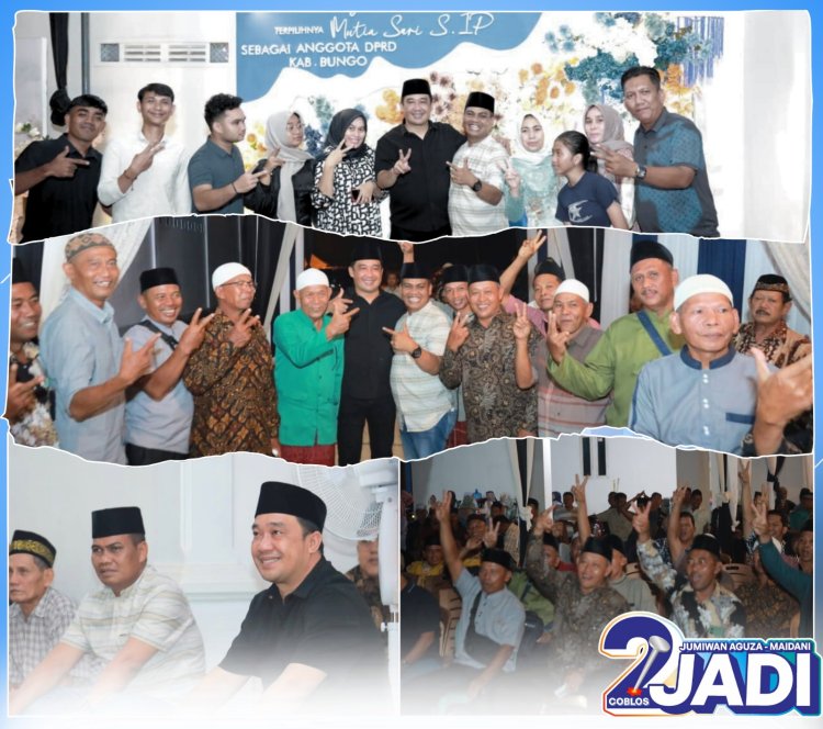 Hadiri Syukuran, Jumiwan Aguza dan Maidani Minta Mutia Sari Selalu Jaga Amanah Masyarakat