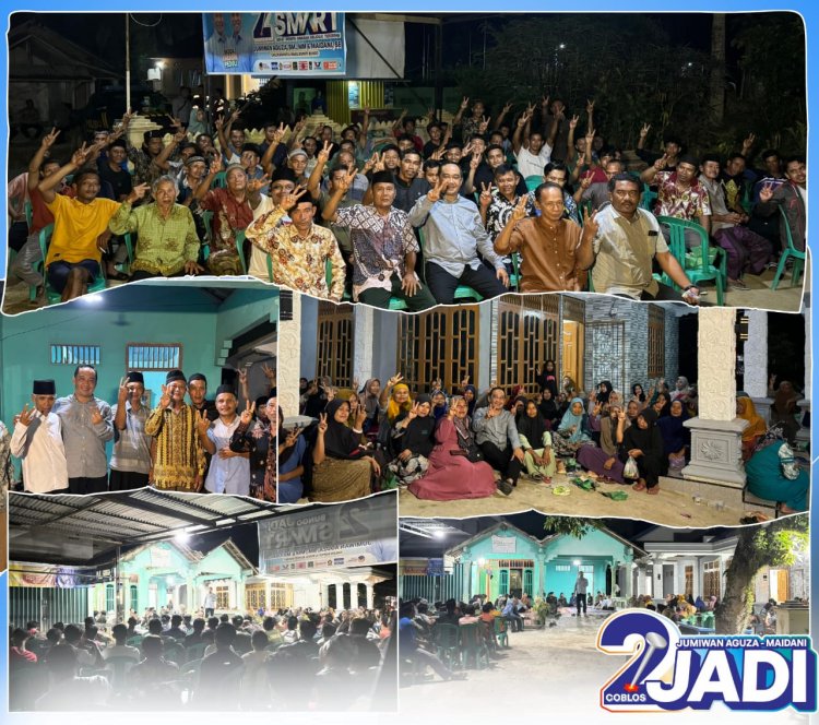 Silaturahmi ke Dusun Bangun Harjo, Warga Kompak Bulatkan Suara Dukung Jumiwan Aguza - Maidani