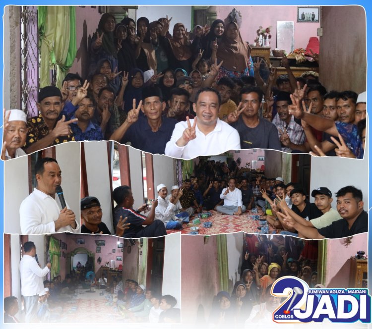 MANTAP!! Warga Belukar Panjang Kompak Dukung Jumiwan Aguza-Maidani